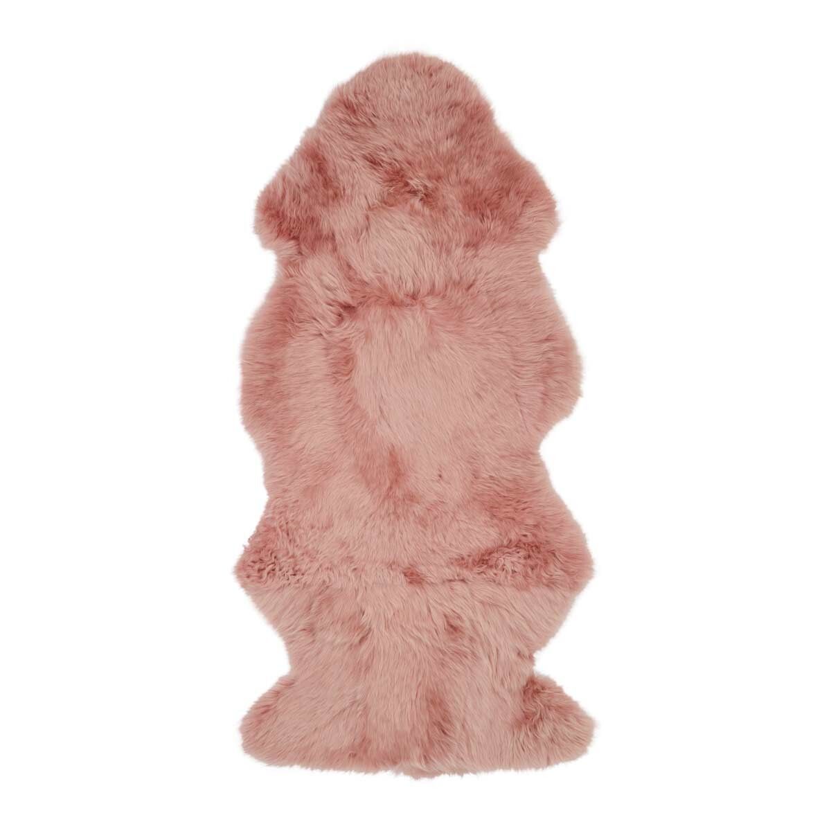 Premium Quality | New Zealand Sheepskin | Long Wool | Rug 135 cm Rosa
