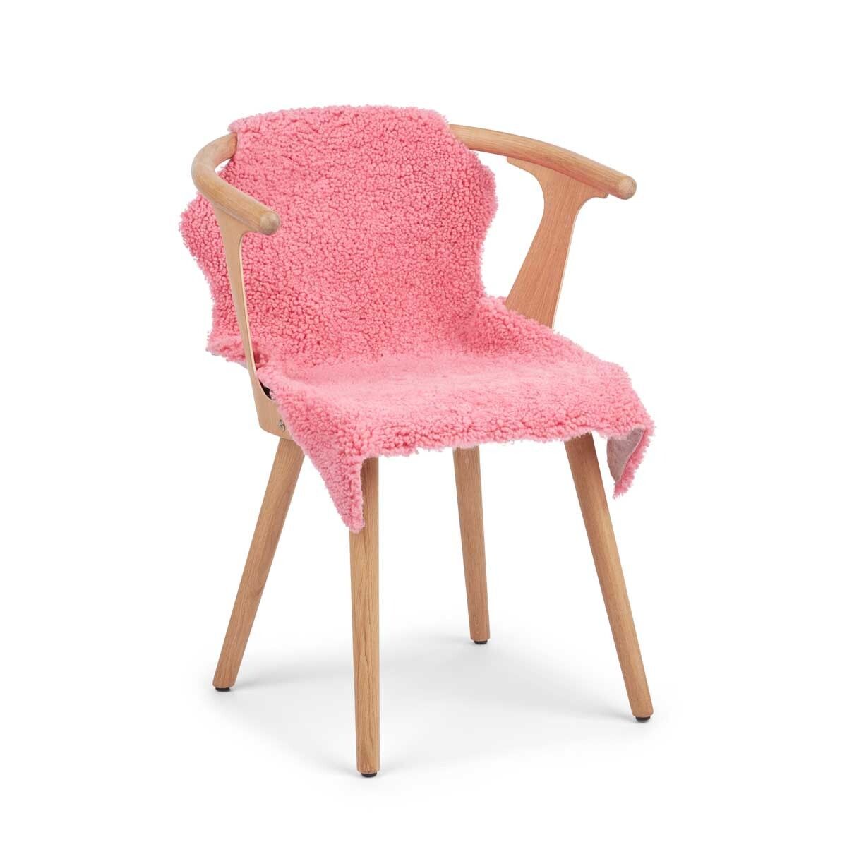 New Zealand Sheepskin | Short Wool | Dyed | 90 cm Coral Pink