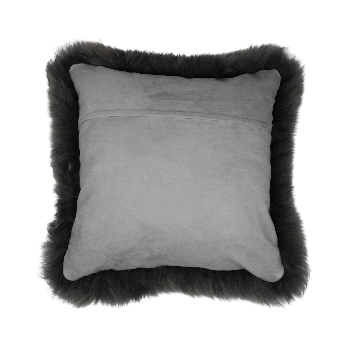 Sheepskin Cushion | Long Wool | New Zealand | 50x50 cm Steel