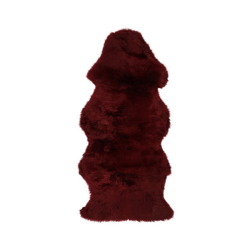 Premium Quality | New Zealand Sheepskin | Long Wool | Rug 135 cm Burgundy