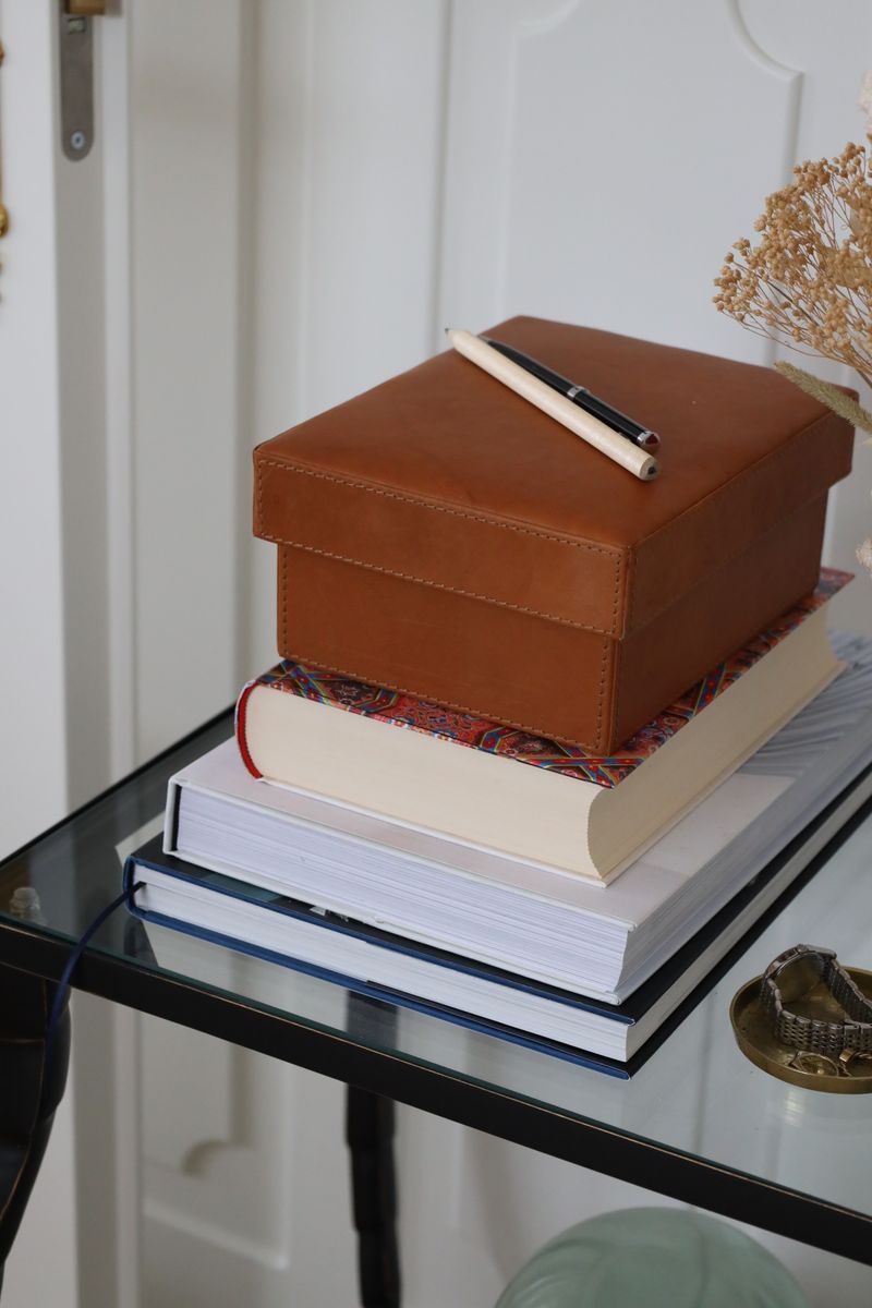 Leather Box | Set of 2 | Square Camel