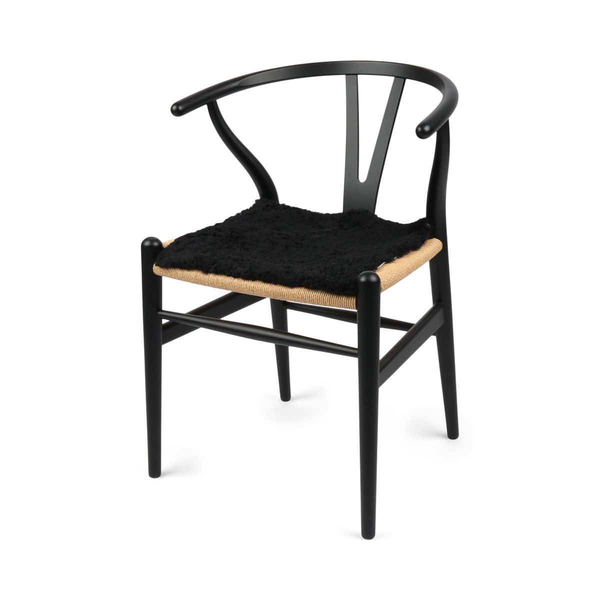 Short Wool Seat Cover | New Zealand | 40x40 cm Black