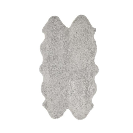 Quadruple Sheepskin Rug | New Zealand | Short Wool Curly | 170x110 cm Grey