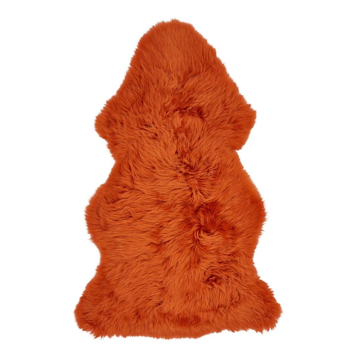 Premium Quality | New Zealand Sheepskin | Long Wool | 115x60 cm Rust