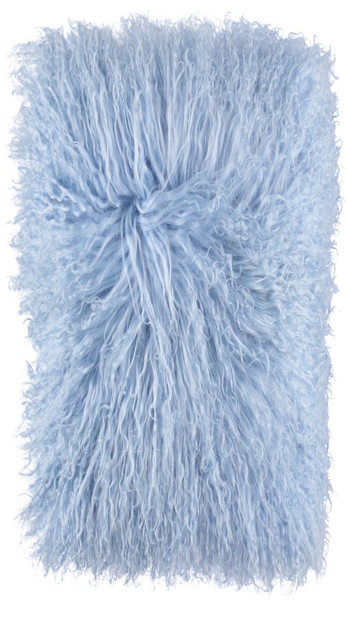 Mongolian Curly Cushion | 28x56 cm Summer Sky