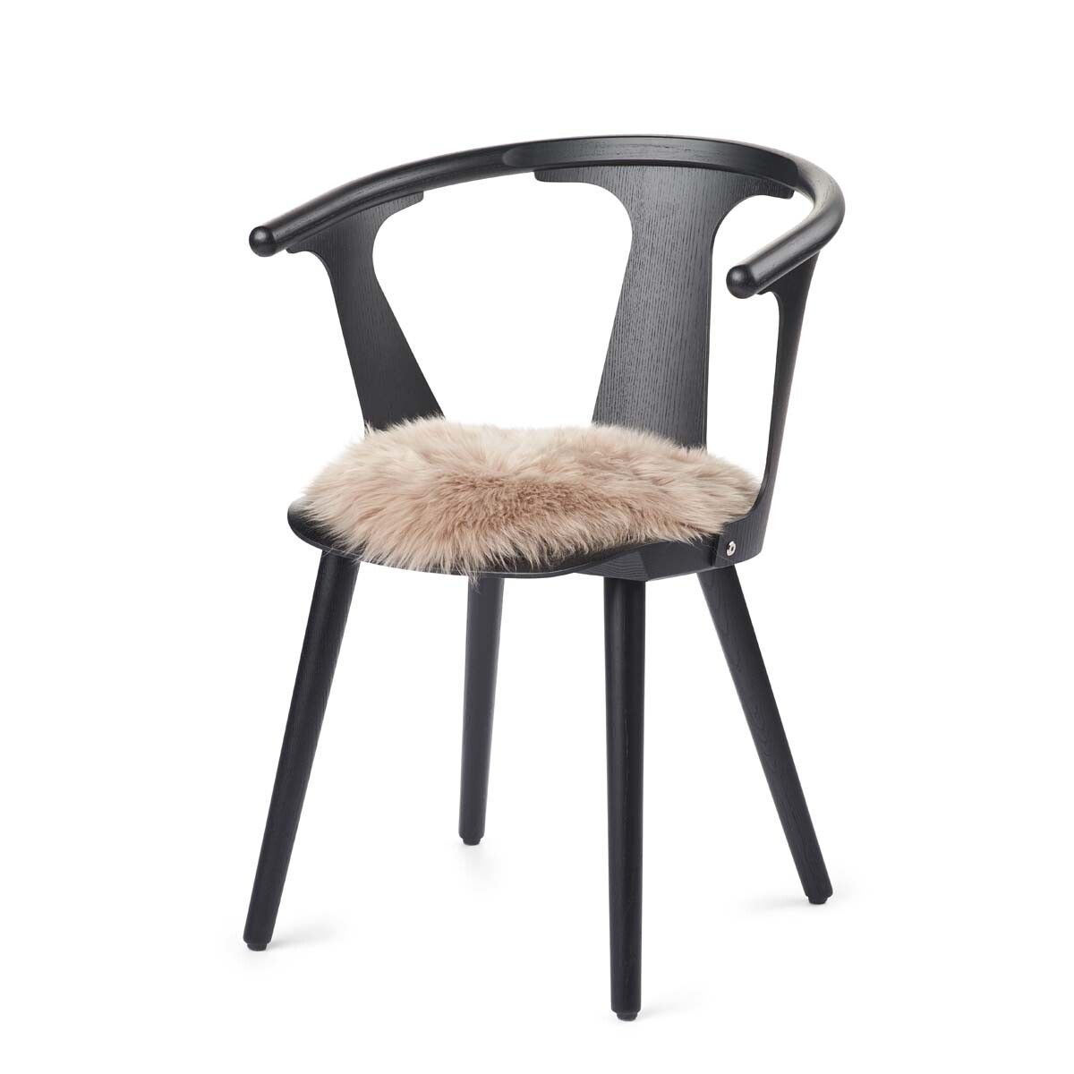 Long Wool Sheepskin Seat Cover | Ø38 cm Warm Sand