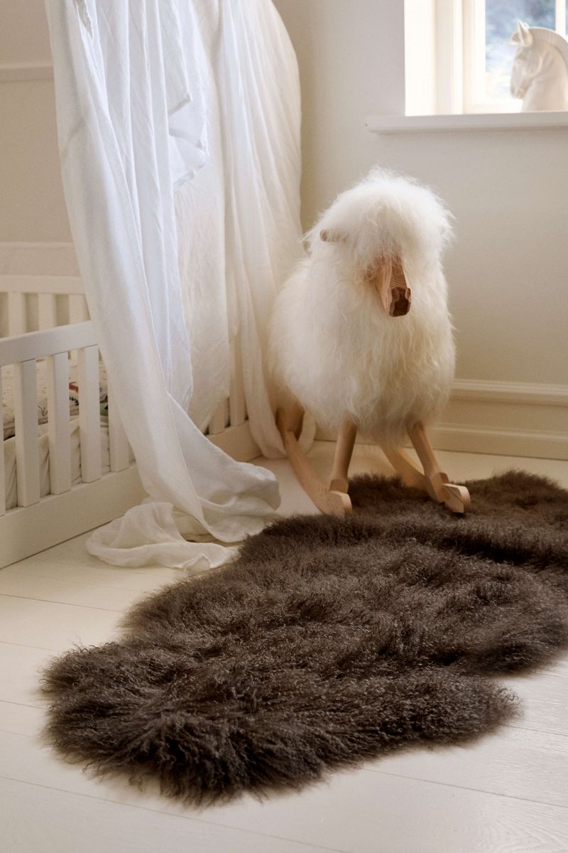 Double Mongolian Sheepskin | 150 x 55 cm Taupe