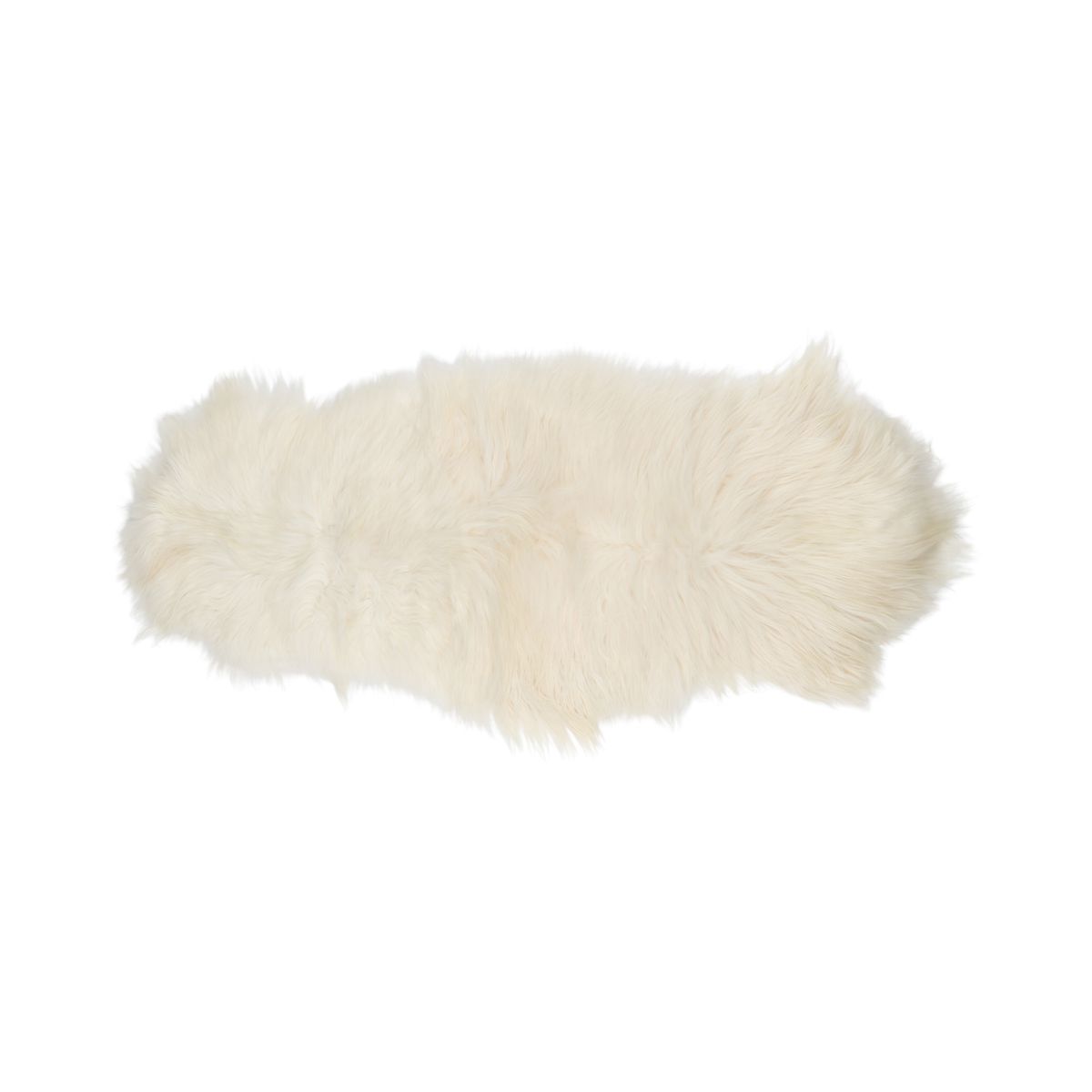 Icelandic Double Sheepskin | Natural Colors | Long Wool | 160 cm Off White