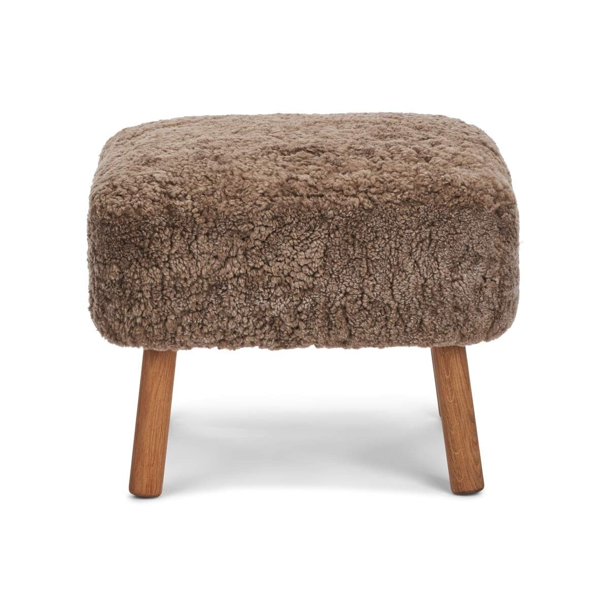 Emil Foot Rest | Short Wool Taupe