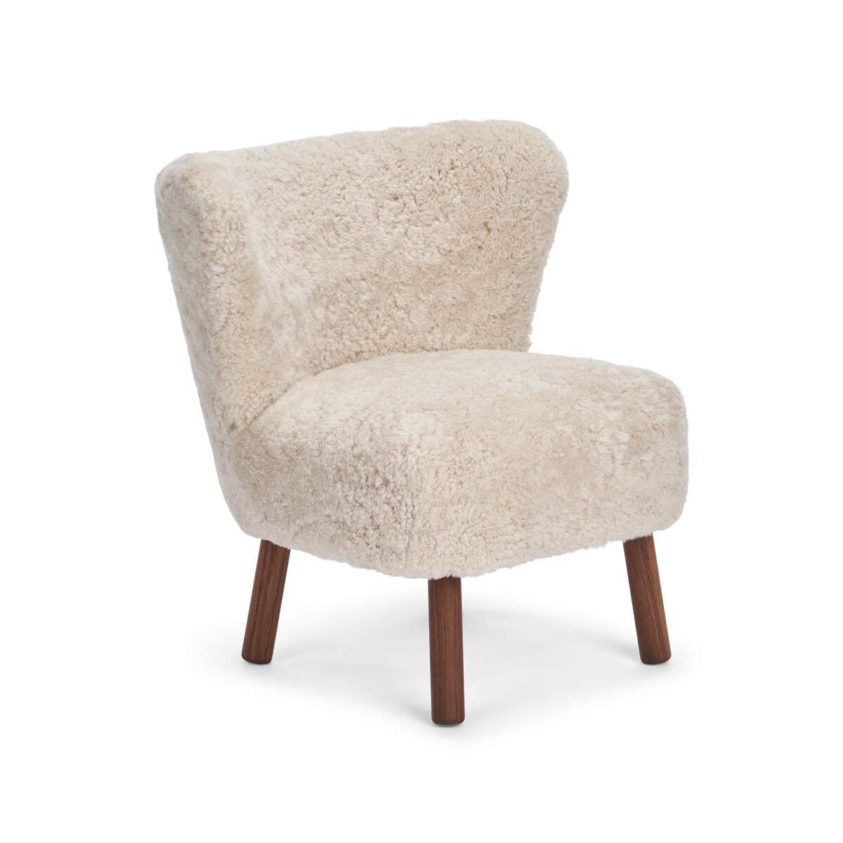 Emily Lounge Chair | Short Wool Pearl