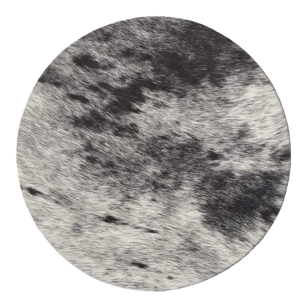 Cow Hide Seat Cover | Ø37 cm Salt/Pepper/Black/White