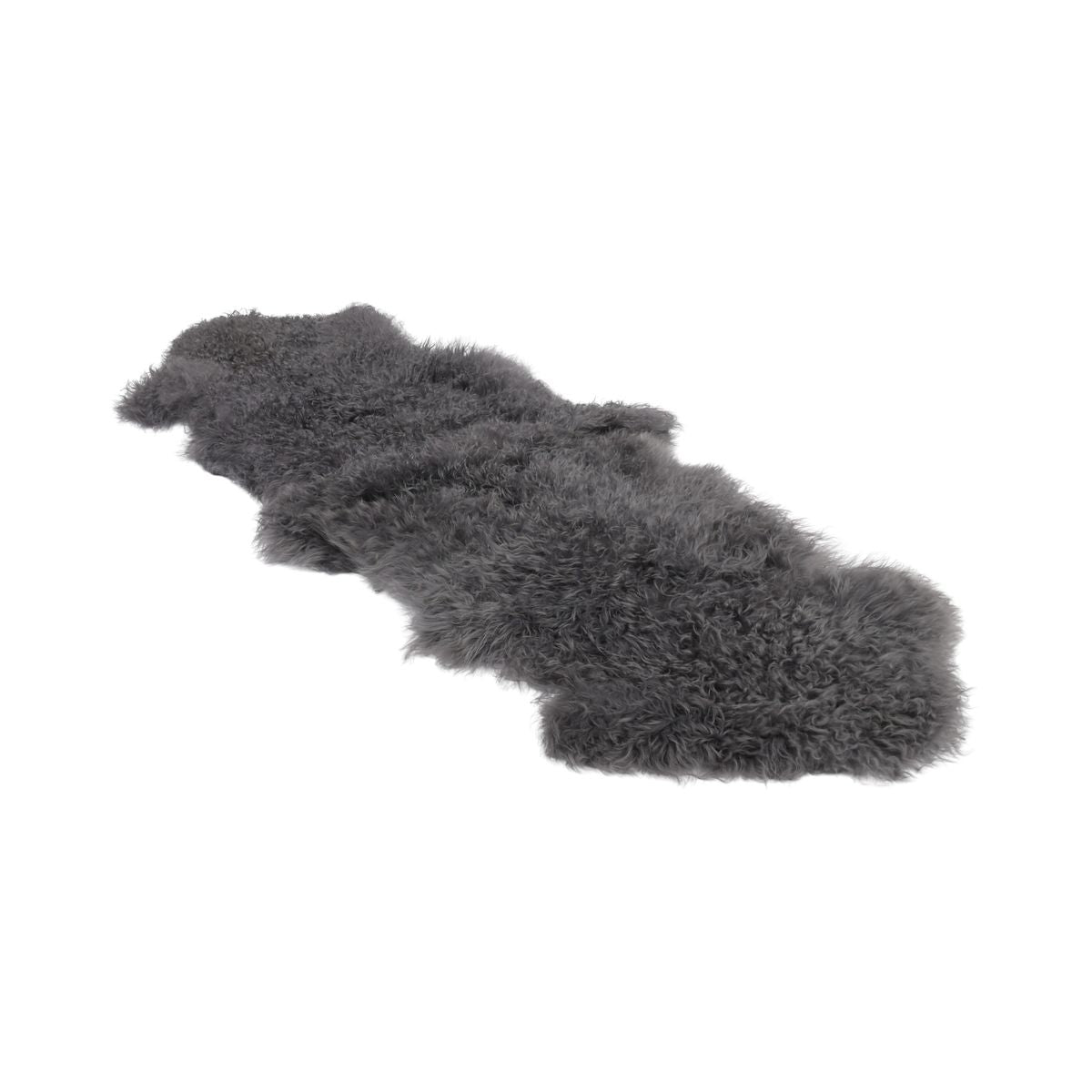 Double Mongolian Sheepskin | 150x50 cm Steel