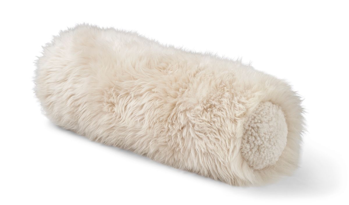 Sheepskin Bolster Cushion | D20xL52 cm