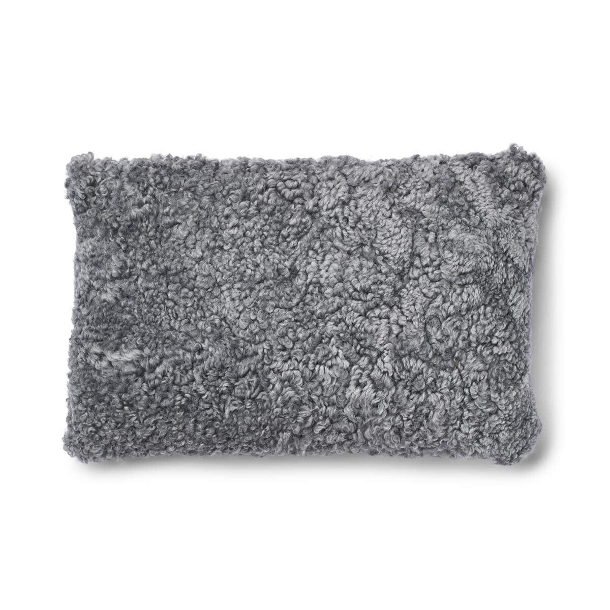Two-sided Cushion | Short Wool | 34x52 cm Glencheck-Grey/Light Grey