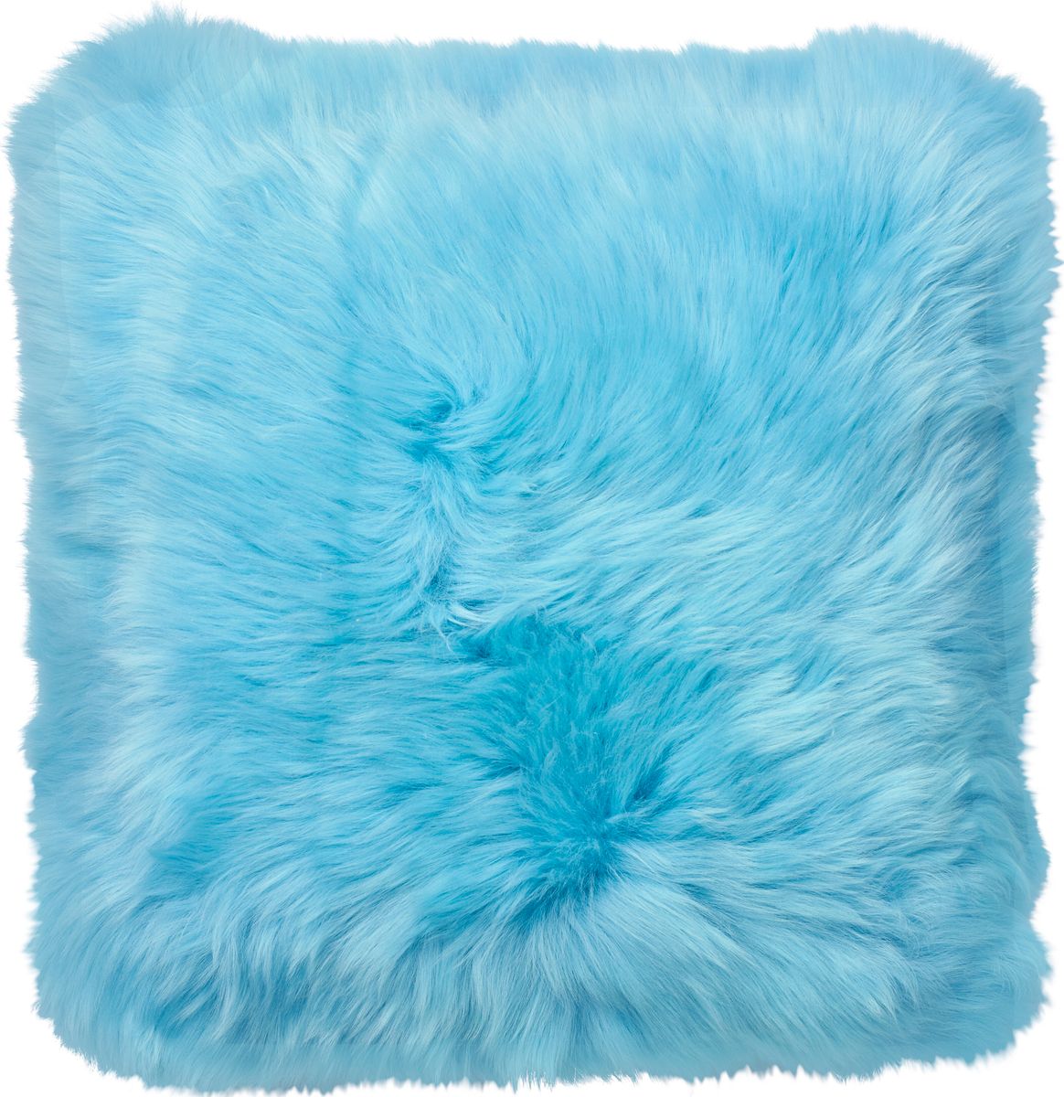 Long Wool Sheepskin Cushion | Doublesided | New Zealand | 45x45 cm Coral Peacock