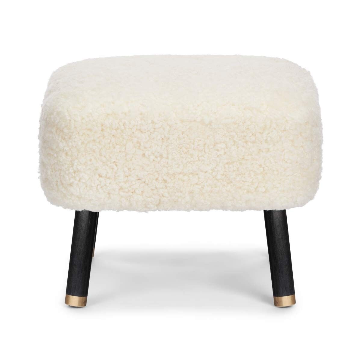Emil Foot Rest | Short Wool Ivory
