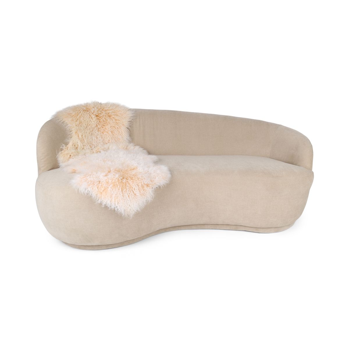 Double Mongolian Sheepskin | 150 x 55 cm Arctic Sunrise