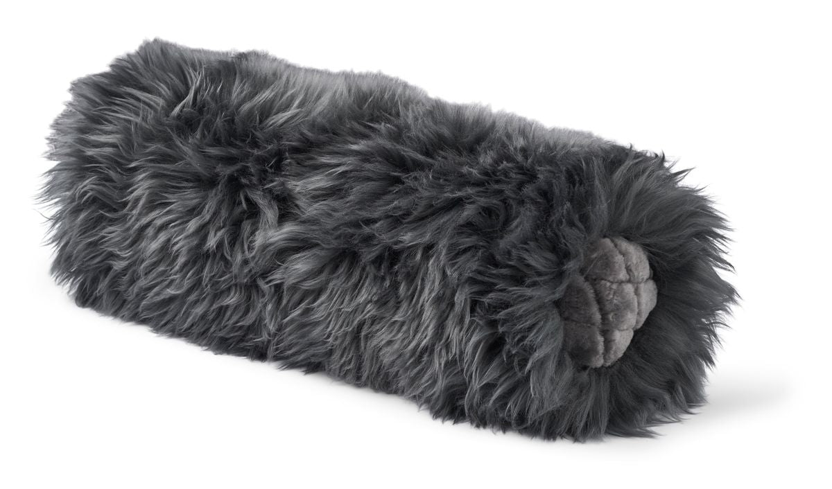Bolster Cushion | Ø52 cm | Long Wool Steel/Dark Grey