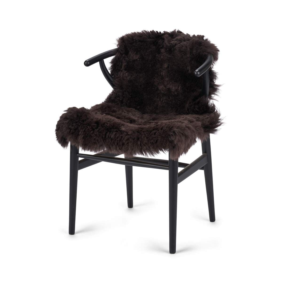 Merino Sheepskin Dyed | New Zealand | Long Wool | approx. 90x60 cm Chocolate