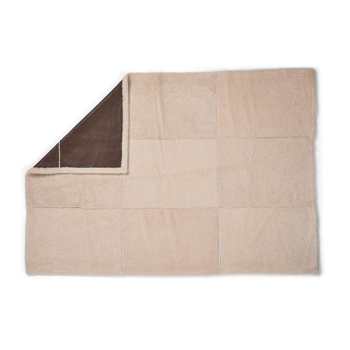 Addison Throw | Double Face Sheepskin | Short Wool Choco/Beige