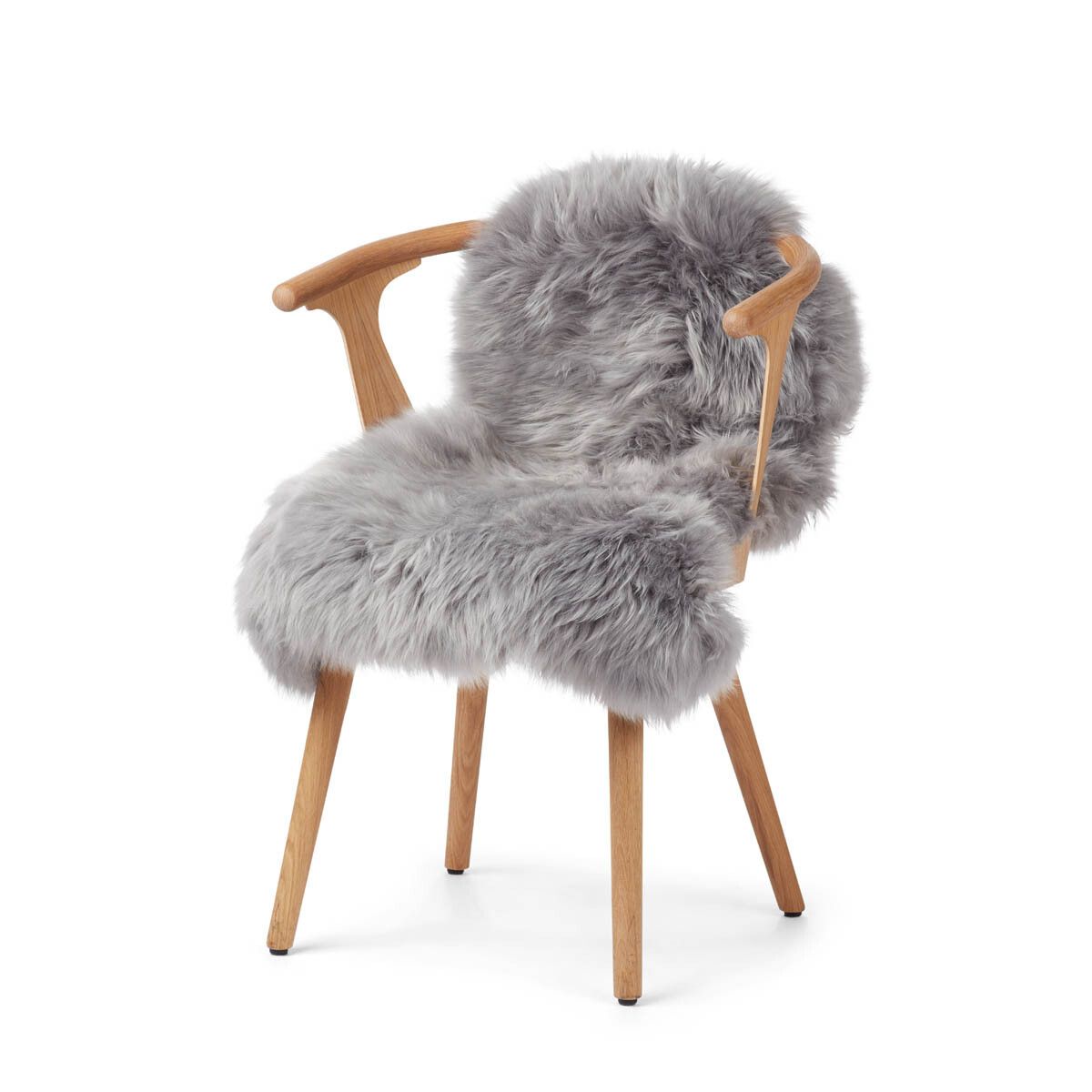 New Zealand Sheepskin | Long Wool | 100 cm Light Grey
