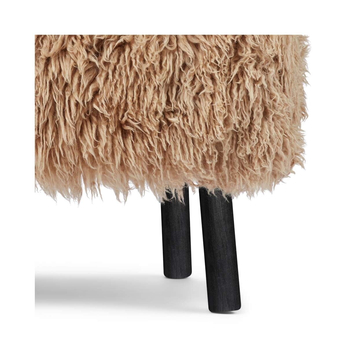 Emil Foot Rest | Long Wool Honey
