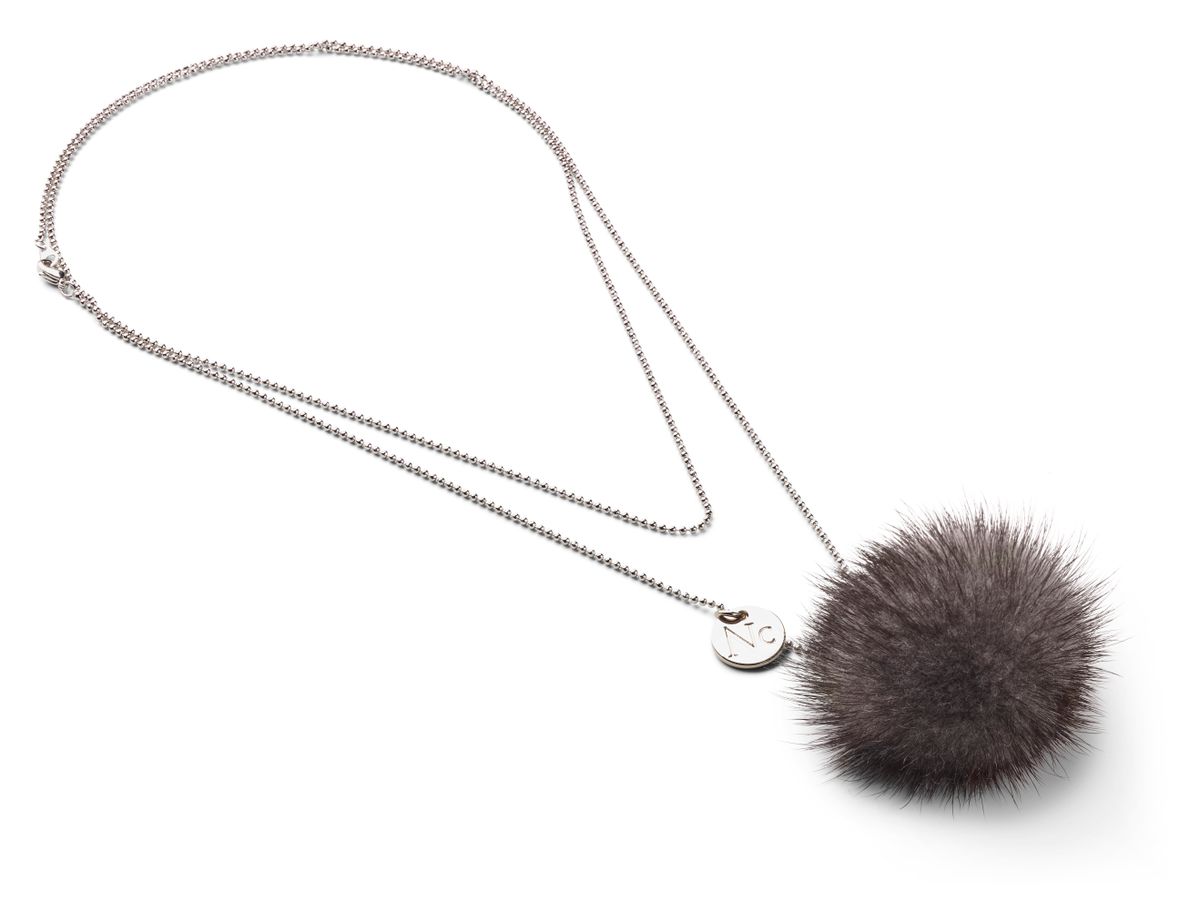 Necklace Pom Pom Dark Blue Irish