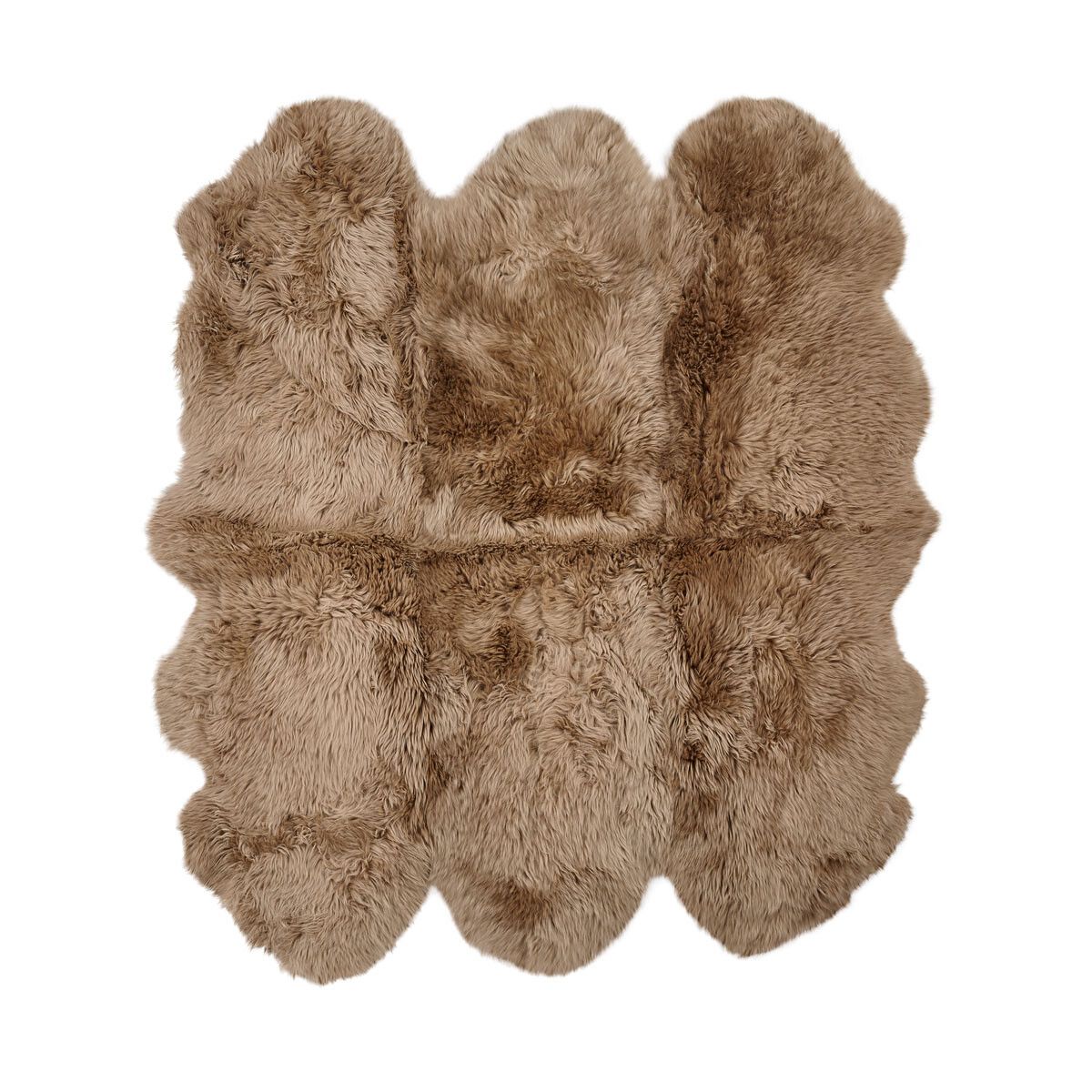 Premium | New Zealand Sheepskin | Long Wool | Rug 180x162 cm Taupe