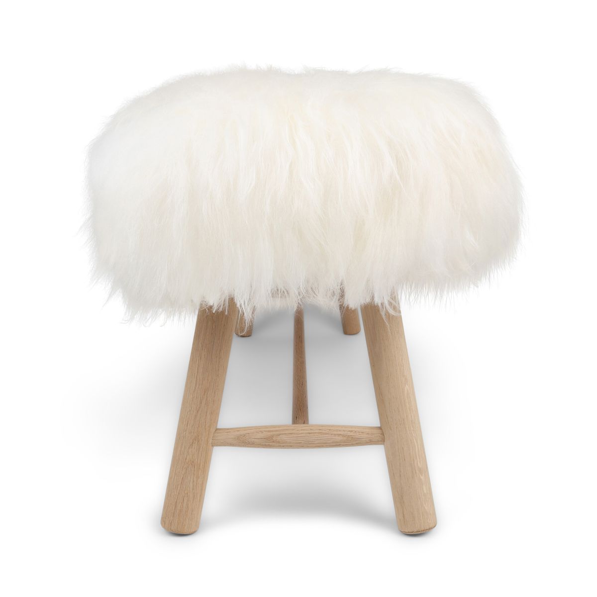 Theo Bench | Icelandic Sheepskin | 140x35x45 cm Off White