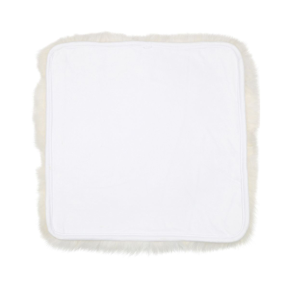 Seat Cover | With Backing | Long Wool | New Zealand | 40x40 cm Ivory