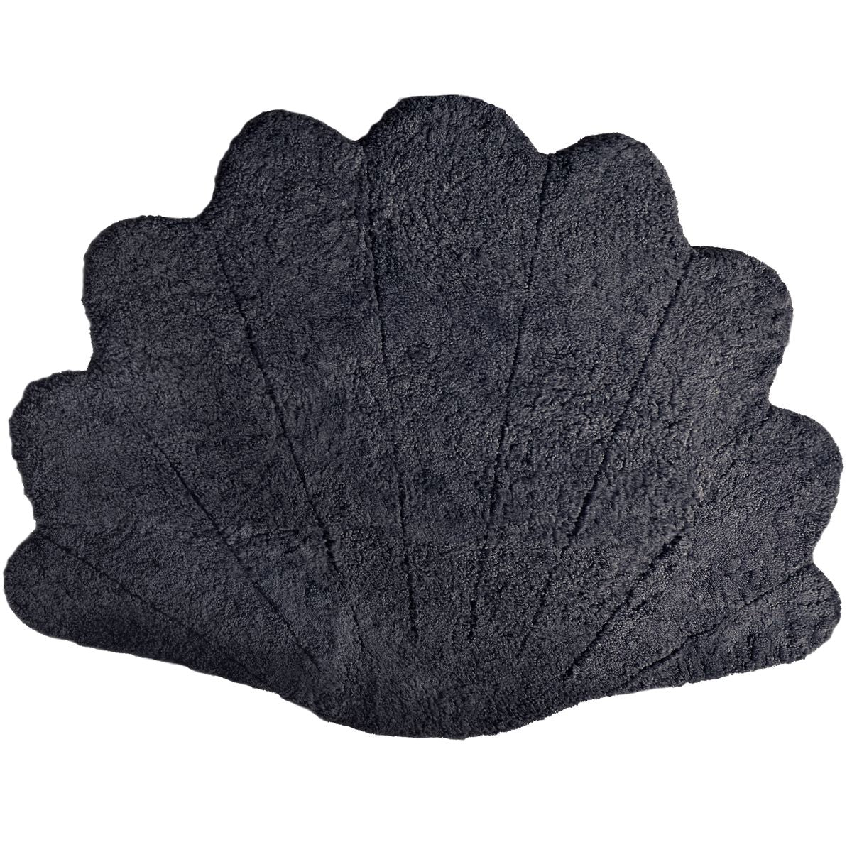 Short Wool Curly Sheepskin Shell Design Rug | 210x150 cm Anthracite