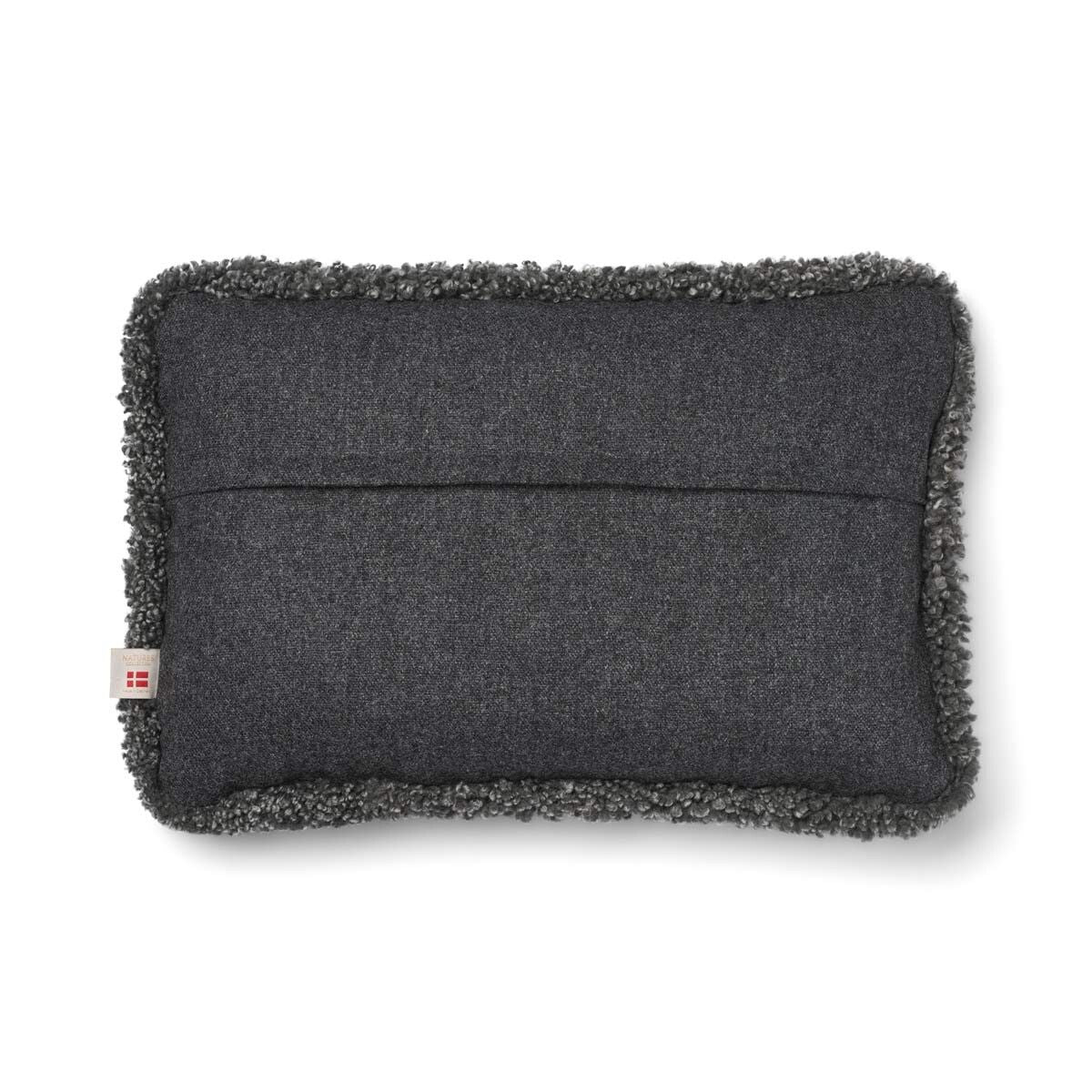 Short-Wool Sheepskin Cushion | SW trim | 52x52 cm | 34x52 cm Rock/Graphite