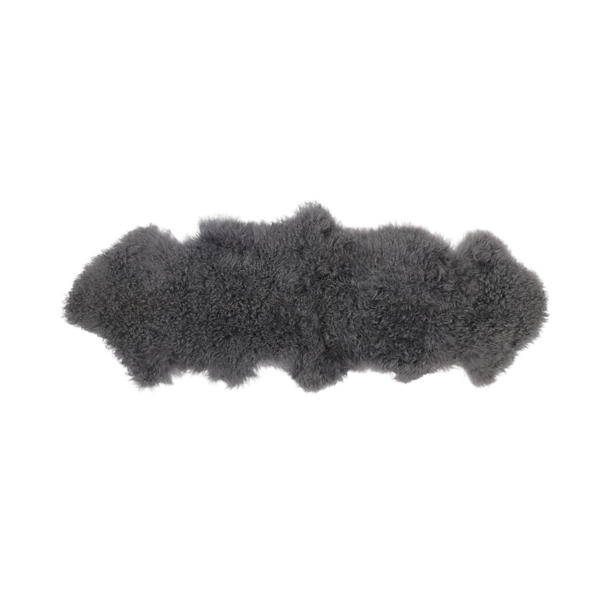 Double Mongolian Sheepskin | 150x50 cm Steel