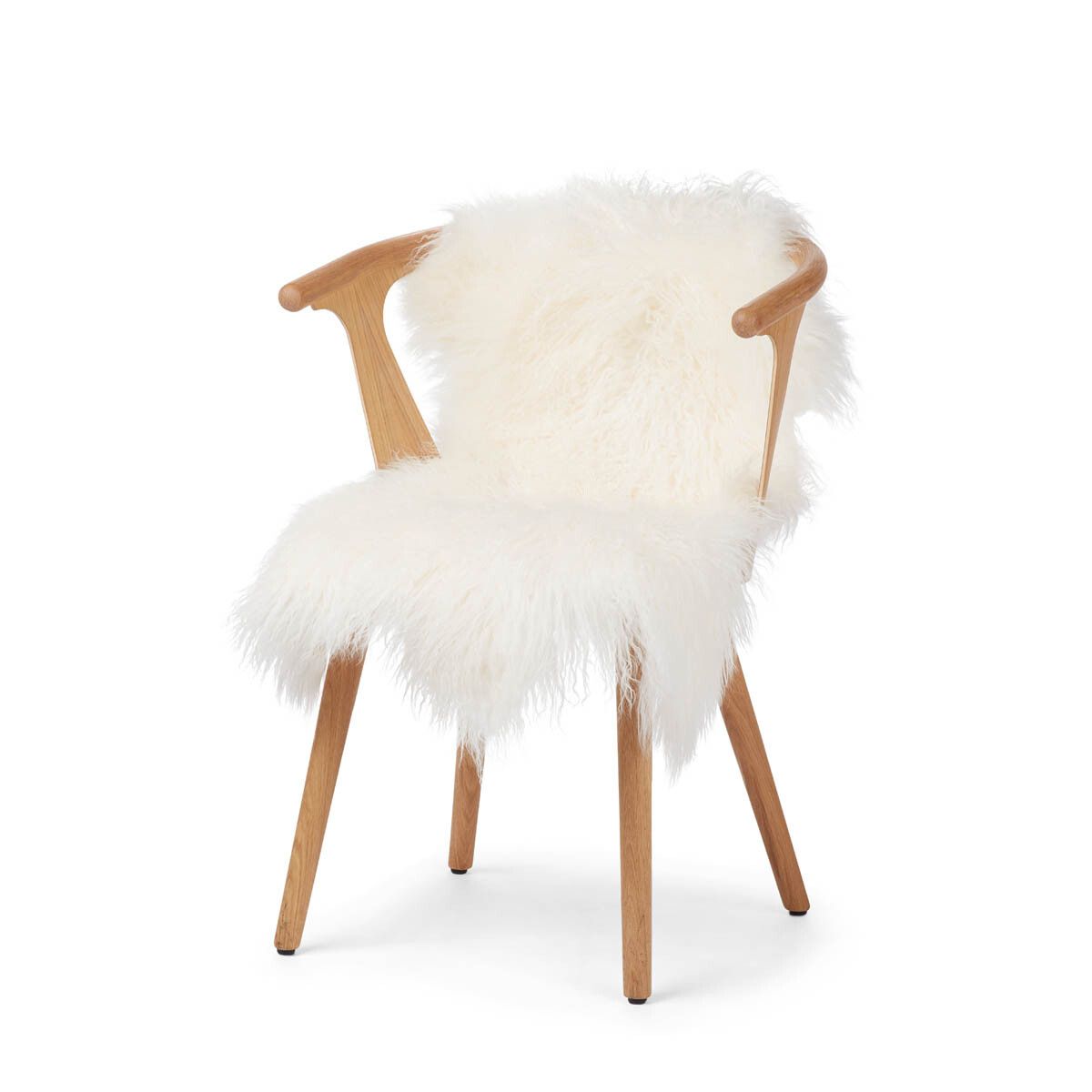 Tibetan Sheepskin | Curly | 85x50 cm Snow White