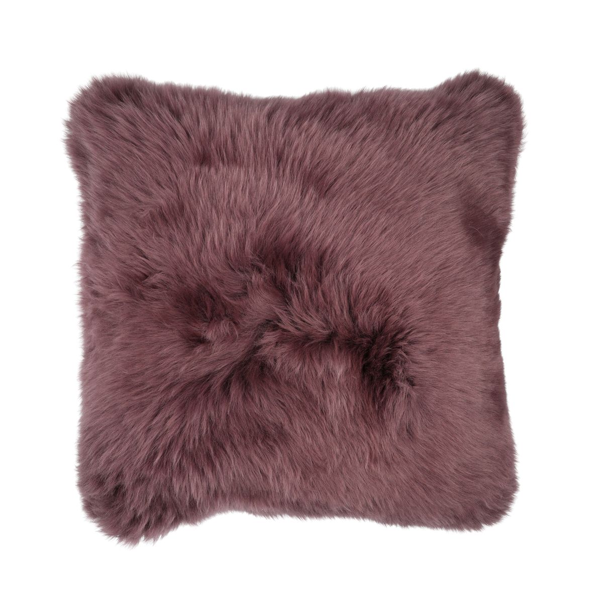 Sheepskin Cushion | Long Wool | New Zealand | 50x50 cm Aubergine