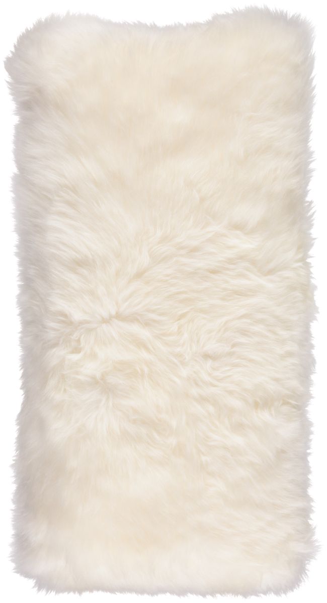 Long Wool Sheepskin Cushion | 28x56 cm Ivory