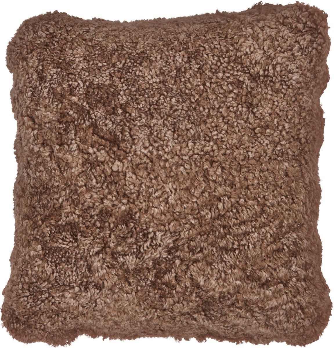 Short Wool Sheepskin Cushion | Doublesided | 40x40 cm Taupe