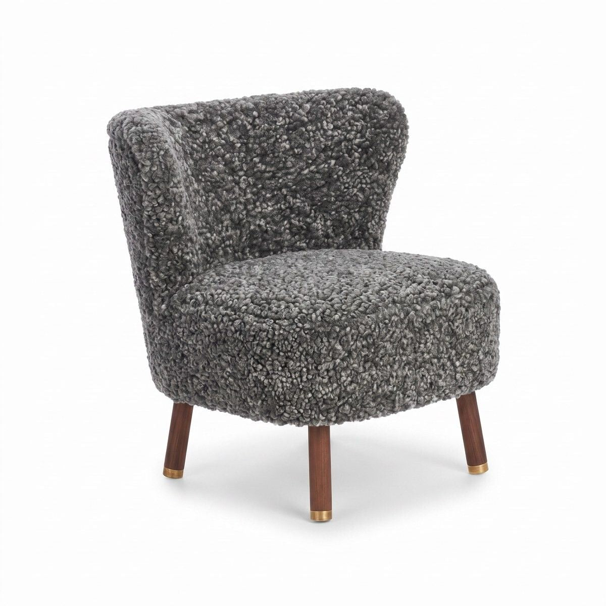 Emil Lounge Chair | Short Wool Graphite