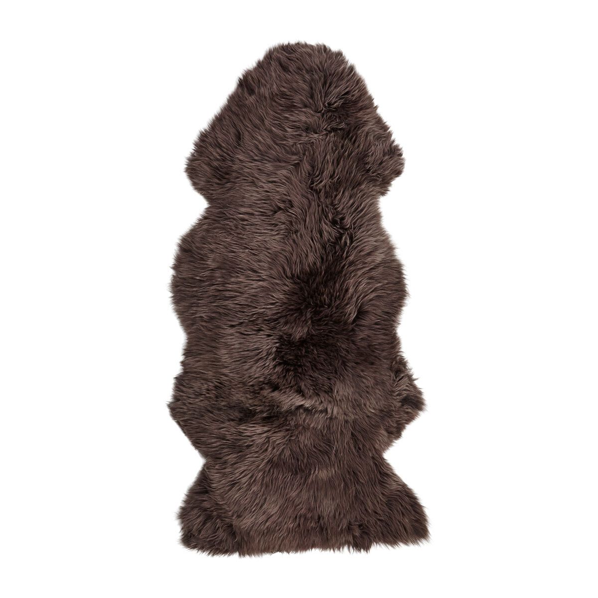 Premium Quality | New Zealand Sheepskin | Long Wool | Rug 135 cm Walnut