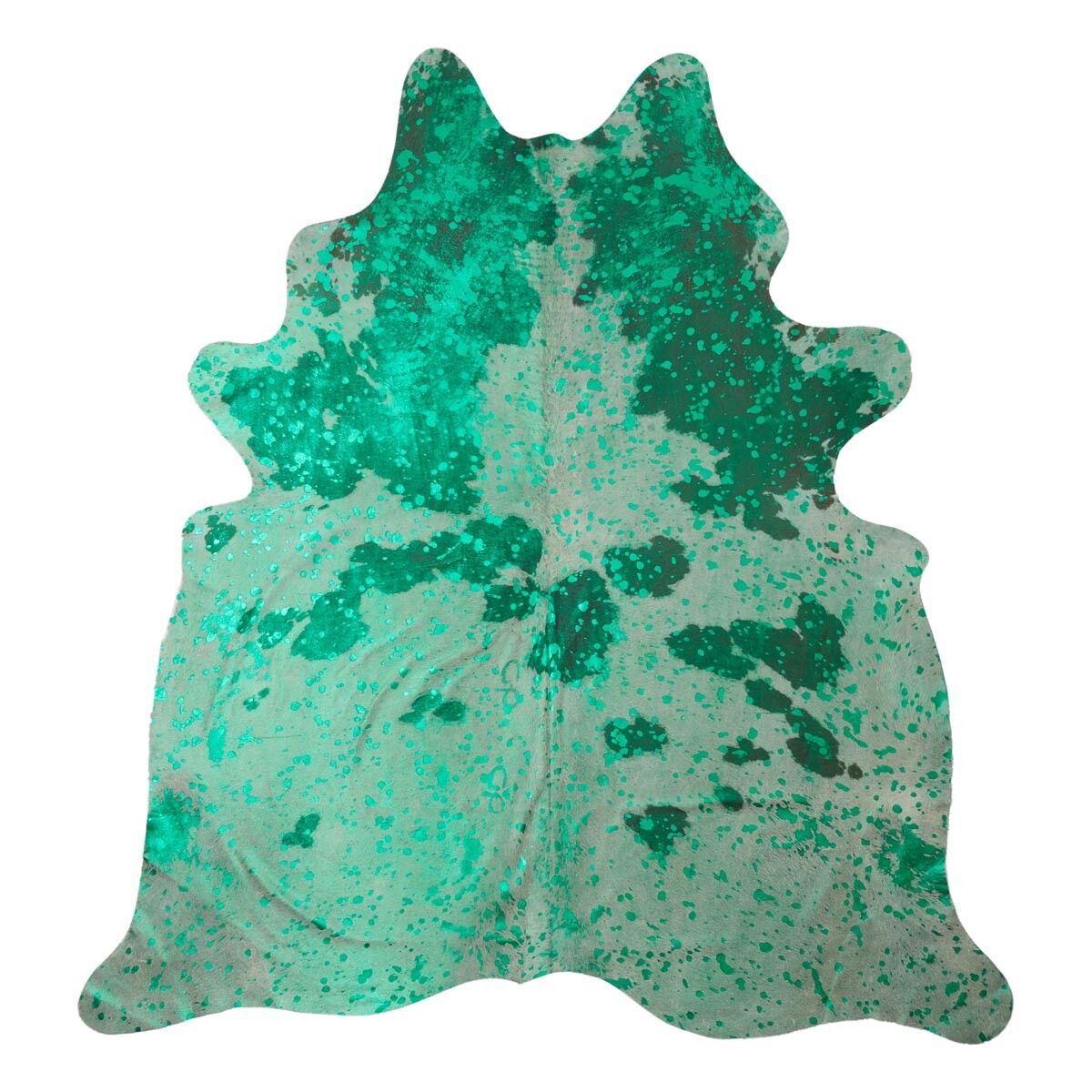 Cow Hide Rug | Shiney Green | 3,85 sqm