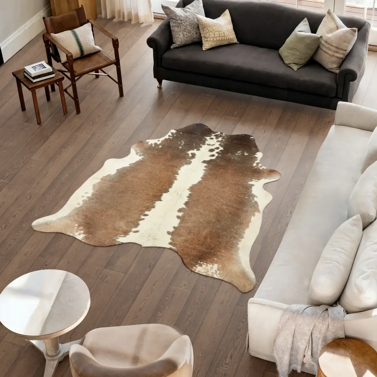 Cow Hide Rug | Grey Beige | 2,6 sqm