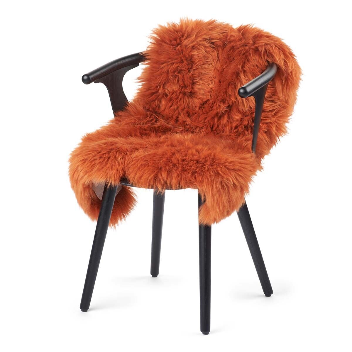 Premium | New Zealand Sheepskin | Long Wool | 100 cm Rust