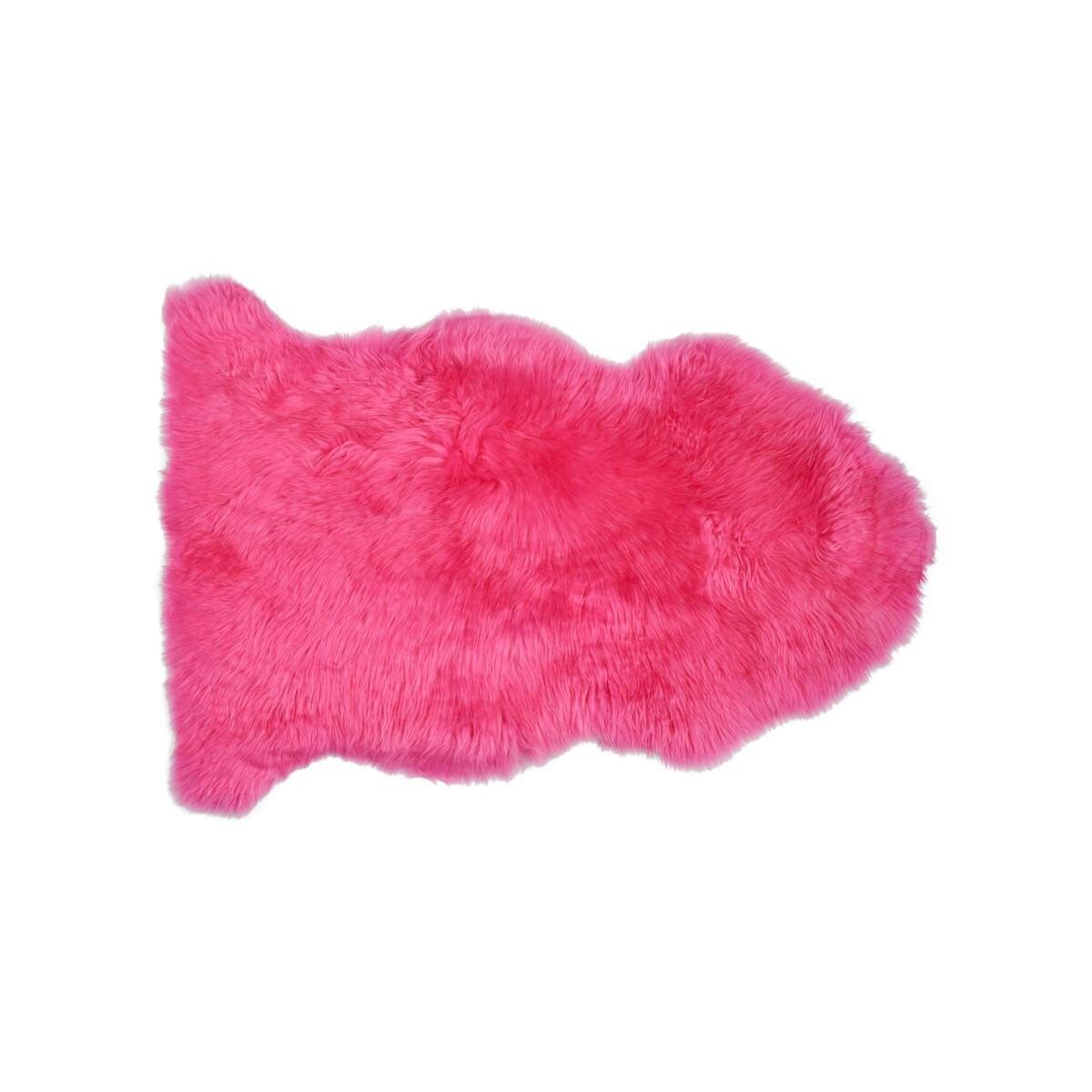 Merino Sheepskin Dyed | New Zealand | Long Wool | approx. 90x60 cm Fuchsia