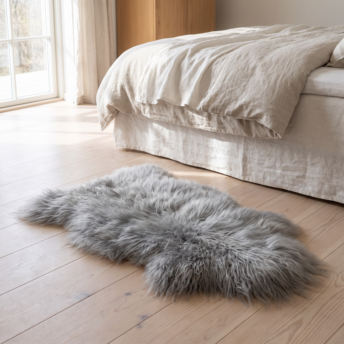 Icelandic Sheepskin | Dyed Colors | 90 + cm Silver