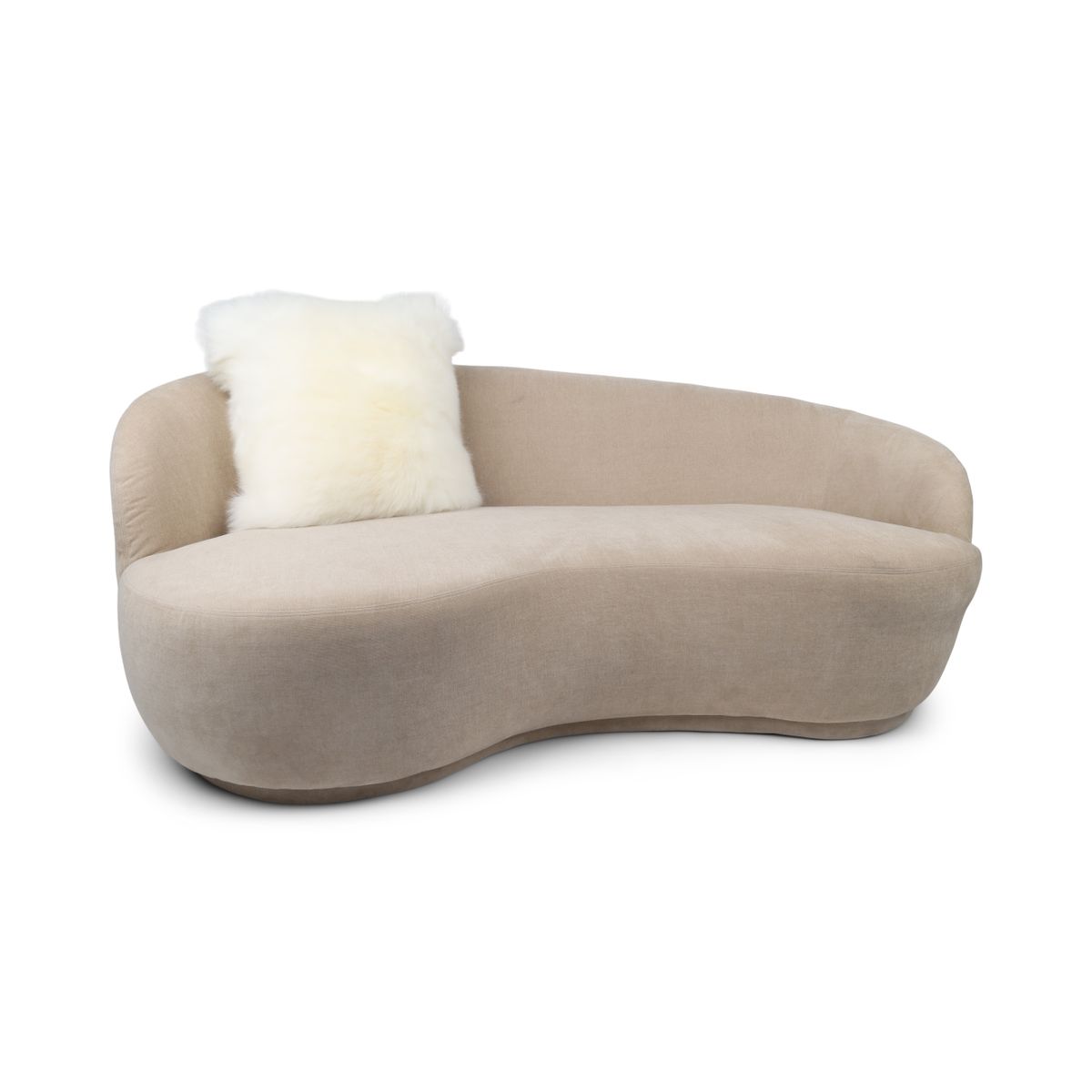 Toscana Lamb Cushion | Long Wool | Doublesided White
