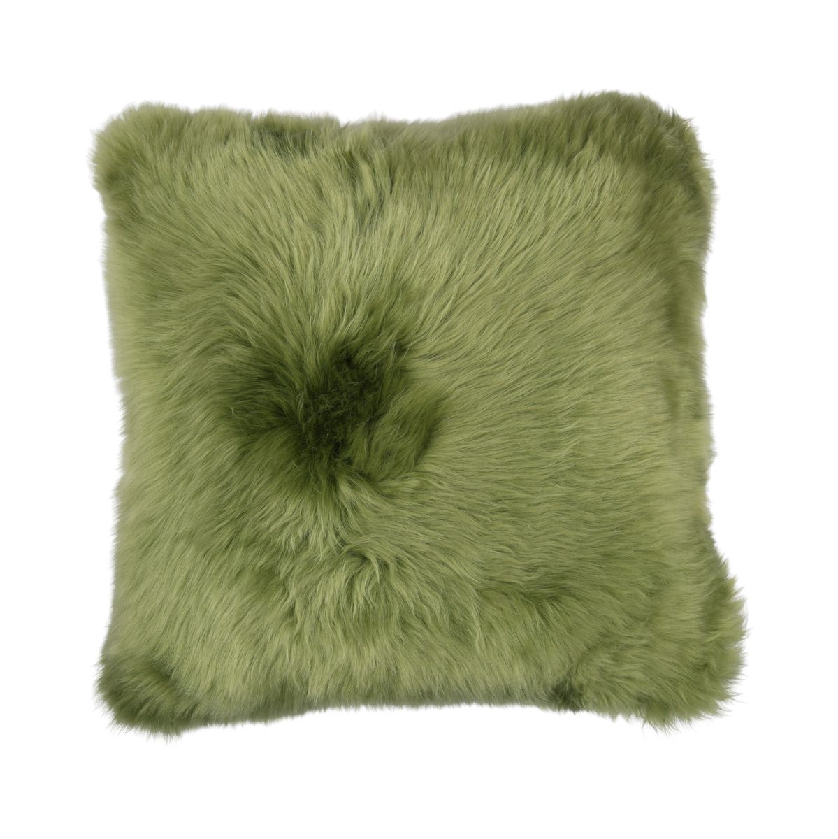 Sheepskin Cushion | Long Wool | New Zealand | 50x50 cm Green