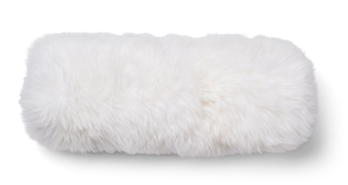 Sheepskin Bolster Cushion | D20xL52 cm Ivory/Ivory