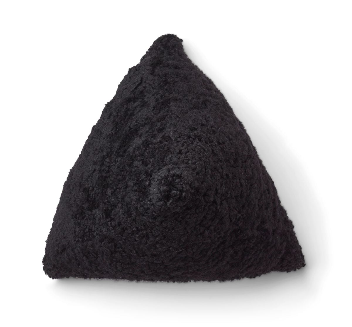 Hematite Cushion | Short Wool | 35x35x35 cm Black