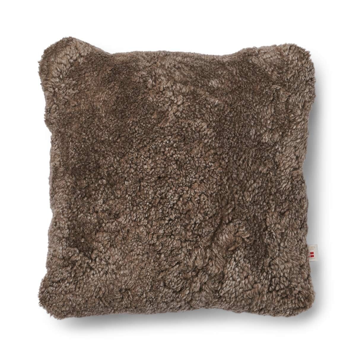 Short Wool Sheepskin Cushion | Two-sided |52x52 cm | 34x52 cm Beige/Taupe