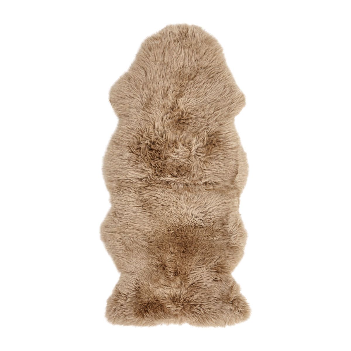 Premium Quality | New Zealand Sheepskin | Long Wool | Rug 135 cm Taupe